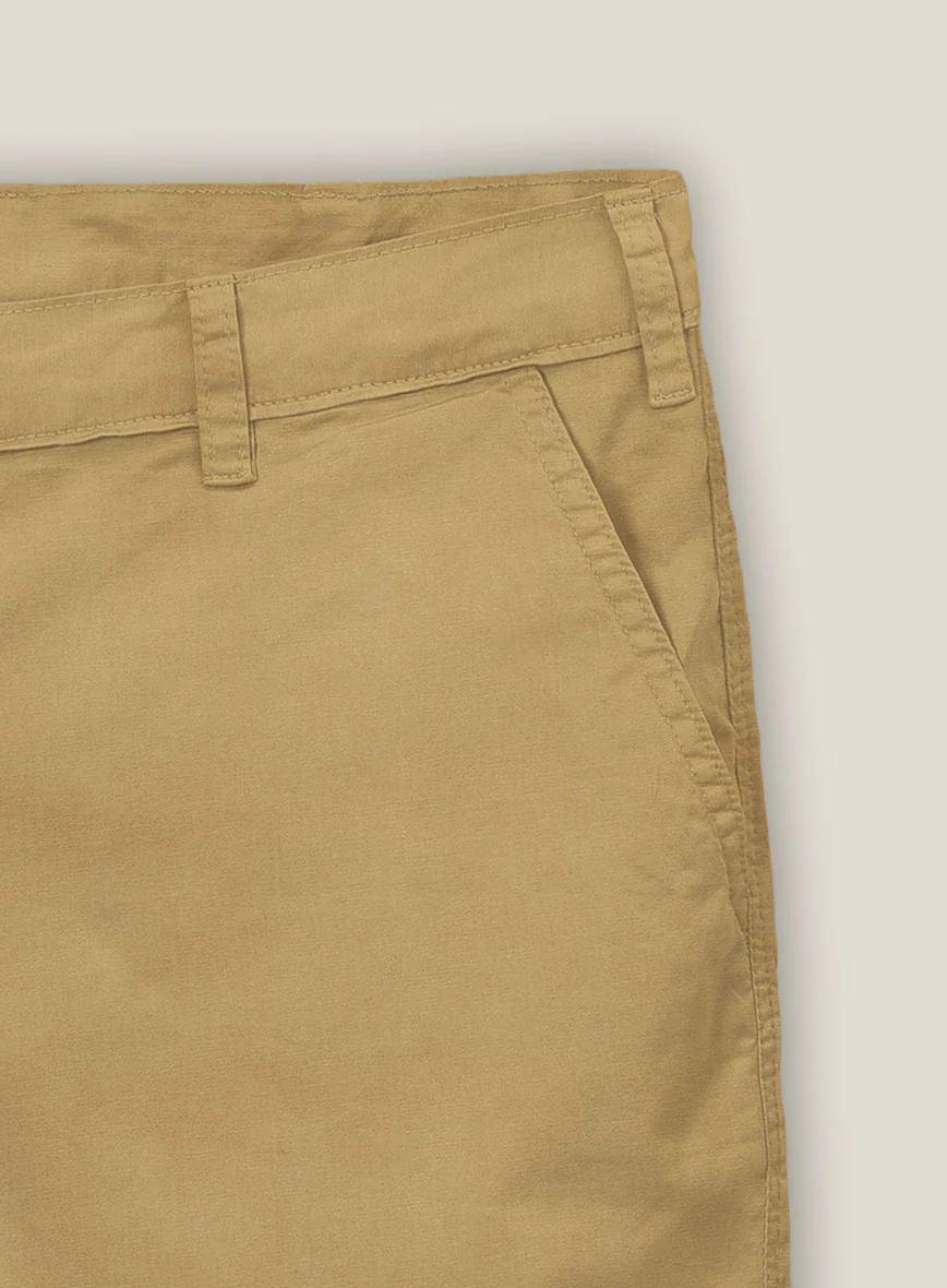 Khaki Stretch Chino Shorts - Image 2
