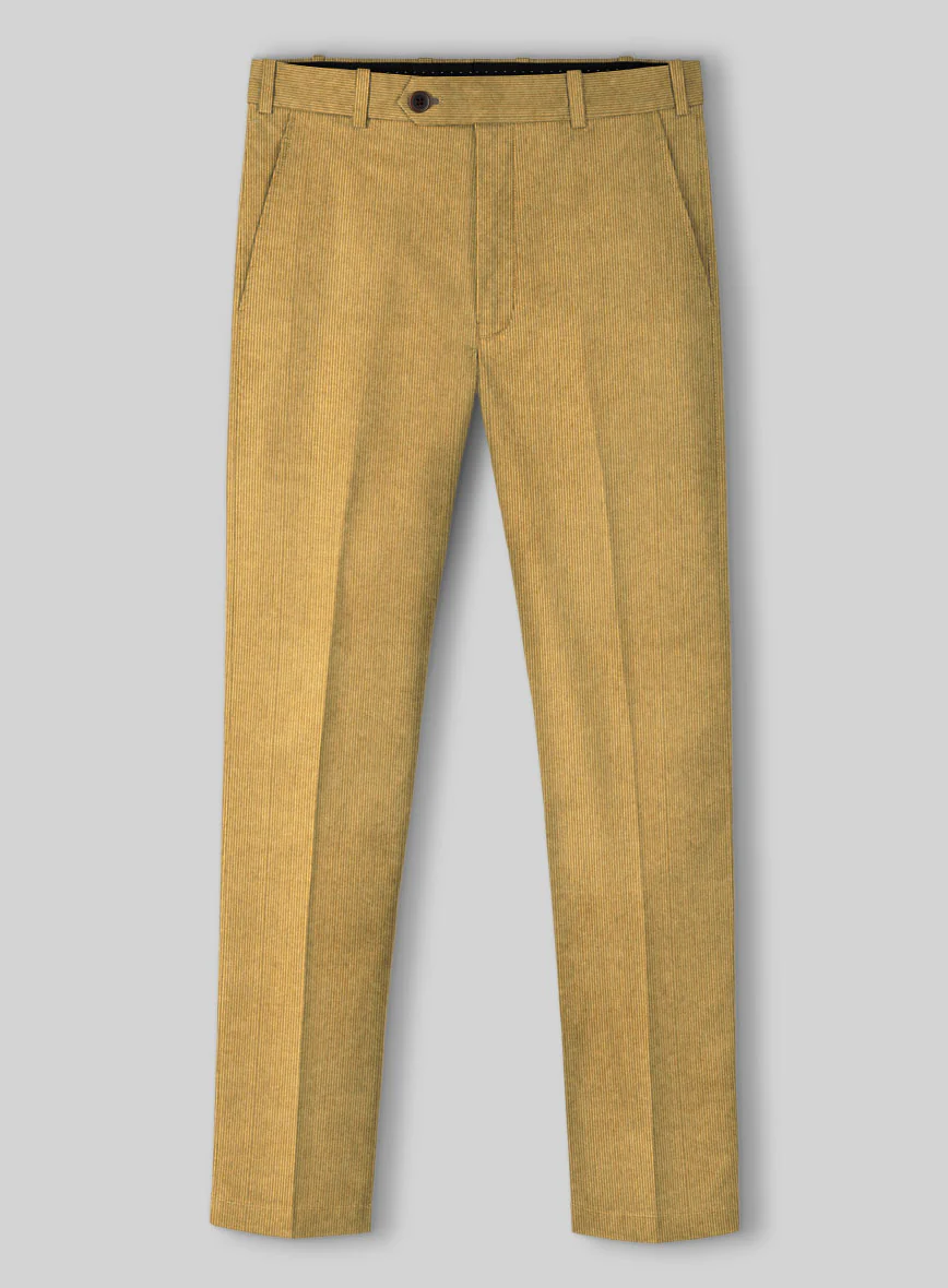 Khaki Stretch Pin Corduroy Suit - Image 5