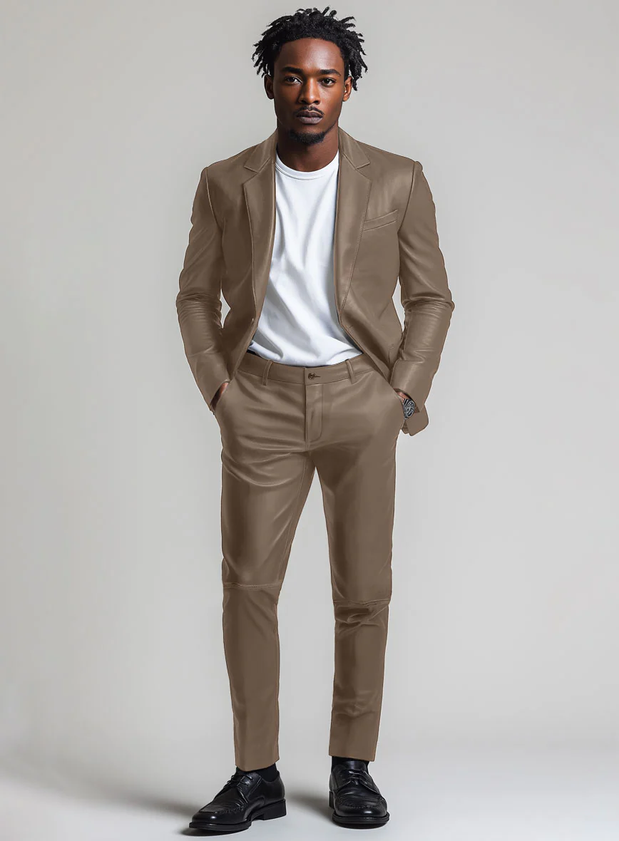 King Brown Leather Suit - Image 4