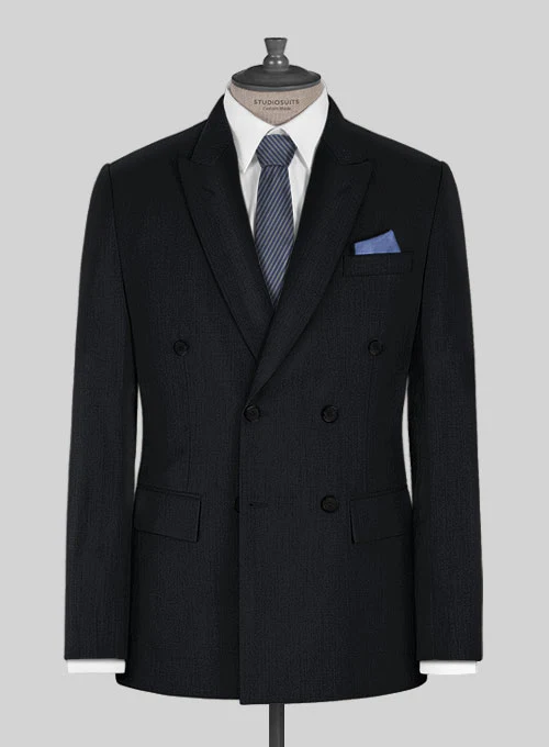 Kingsman Double Breasted Blue Wool Suit - Image 4