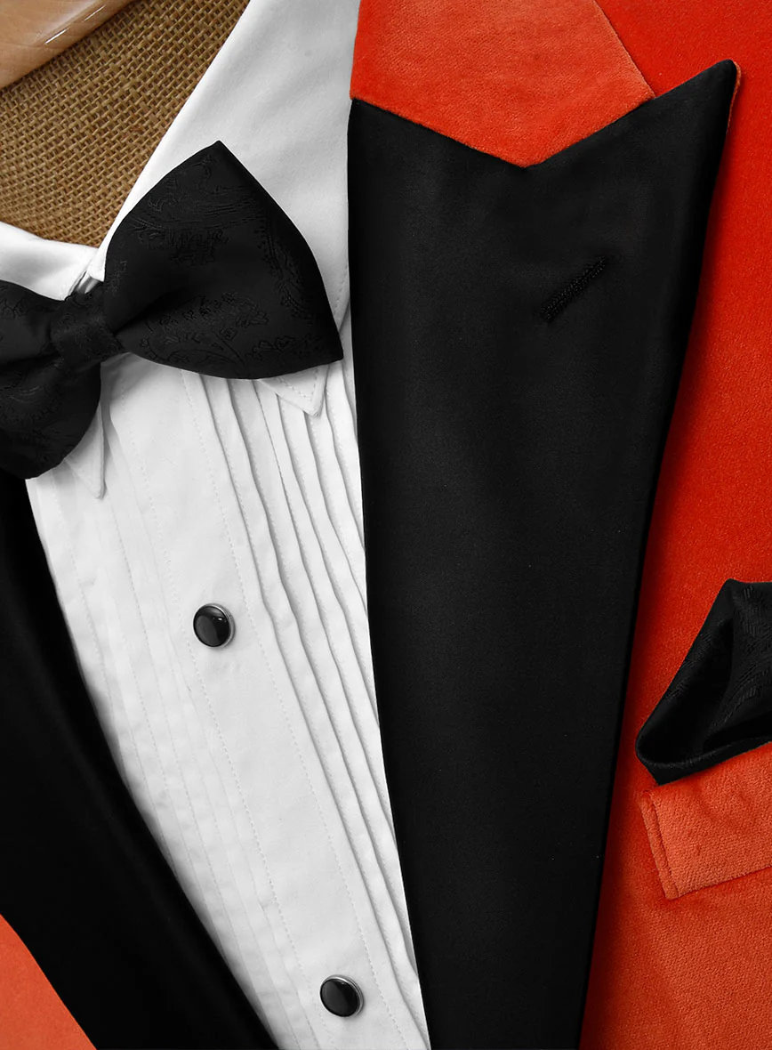 Kingsman Orange Velvet Tuxedo Suit II - Image 3
