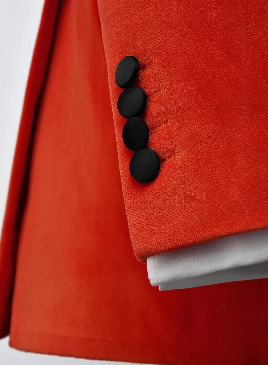 Kingsman Orange Velvet Tuxedo Suit II - Image 5