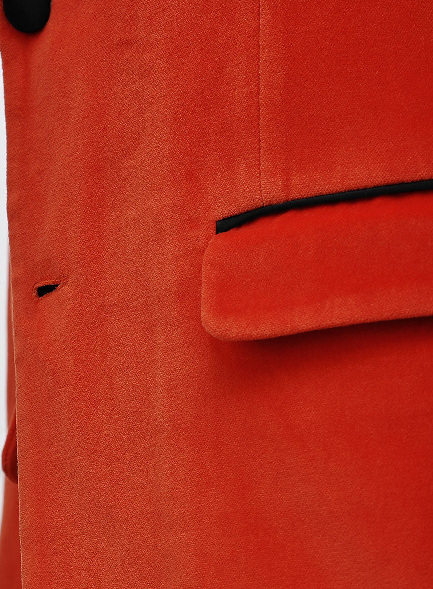 Kingsman Orange Velvet Tuxedo Suit II - Image 6