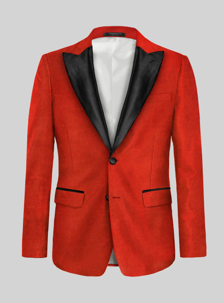 Kingsman Orange Velvet Tuxedo Suit II - Image 7