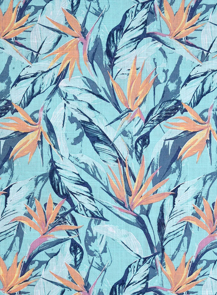 Lagoon Bloom Cotton Shirt - Image 4