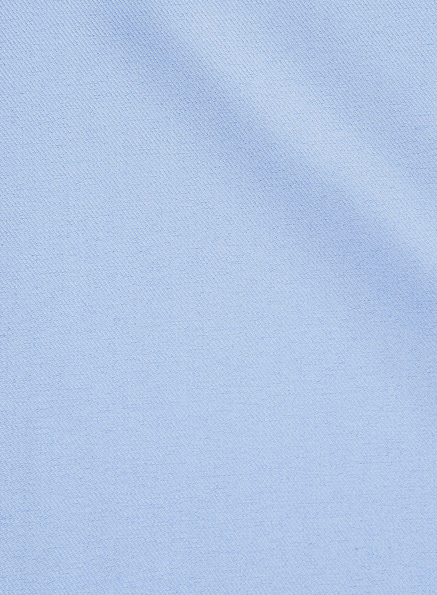 Lake Blue Twill Cotton Shirt - Image 3