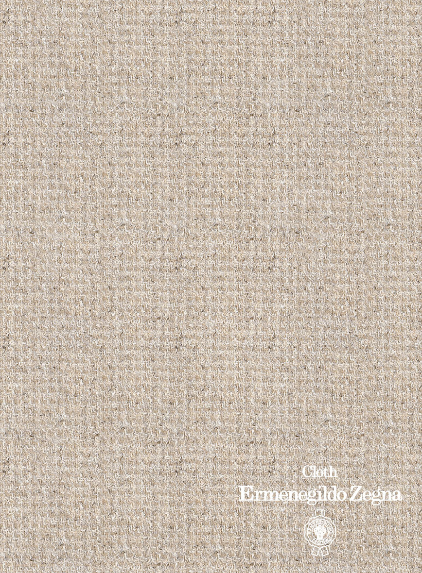 Lanificio Zegna Beige Basket Weave Jacket - Image 4