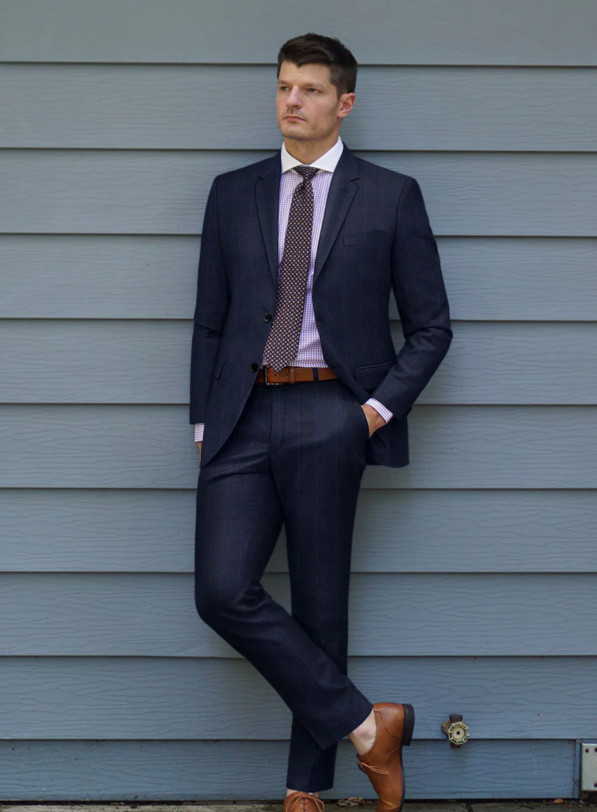 Lanificio Zegna Electa Casiri Blue Checks Wool Suit - Image 2