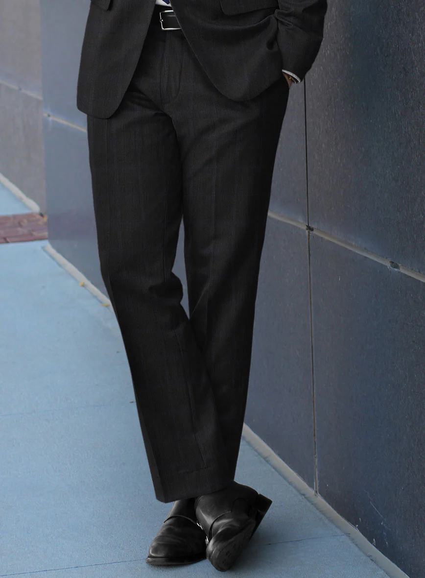 Lanificio Zegna Electa Corta Black Checks Wool Pants - Image 2