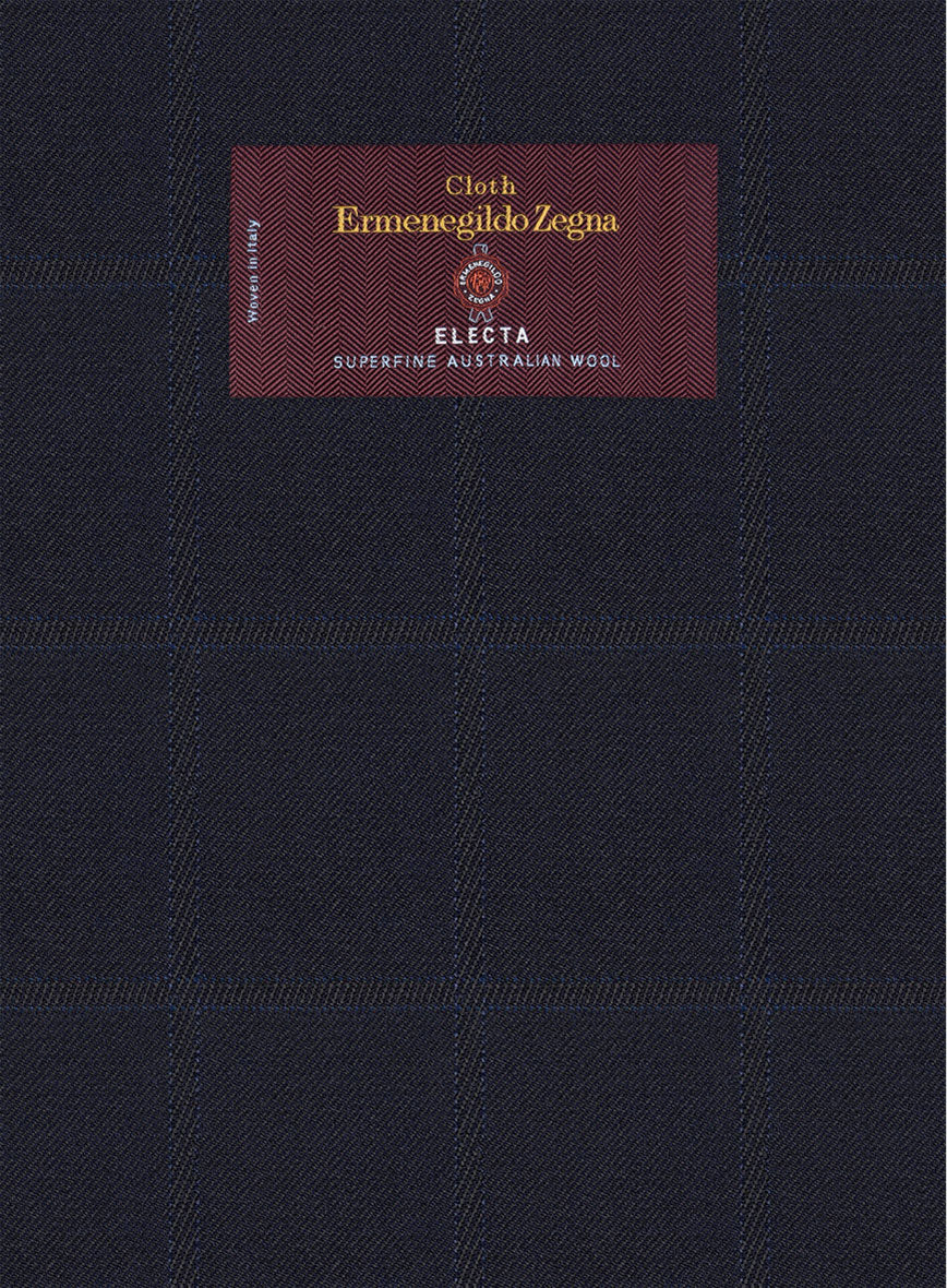 Lanificio Zegna Electa Corta Blue Checks Wool Jacket - Image 2