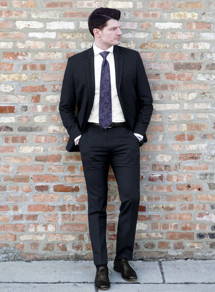 Lanificio Zegna Electa Oili Blue Checks Wool Suit - Image 2
