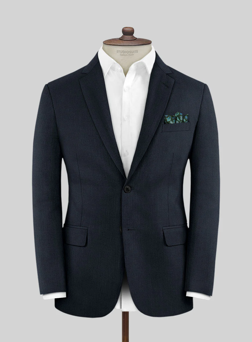 Lanificio Zegna Electa Oili Blue Checks Wool Suit - Image 3
