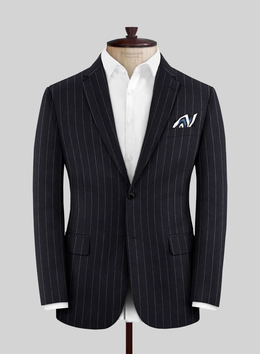 Lanificio Zegna Loop Adana Blue Stripe Wool Suit - Image 3