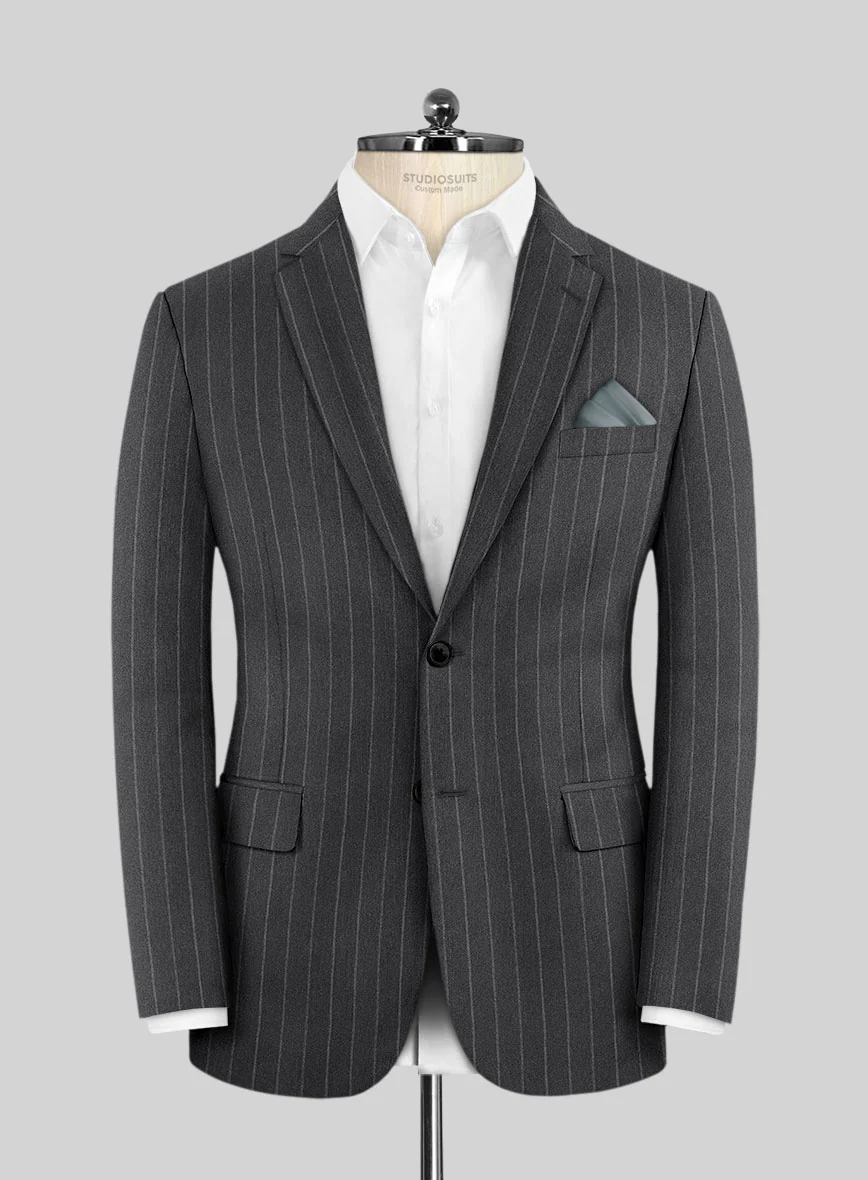 Lanificio Zegna Loop Adana Gray Stripe Wool Suit - Image 3