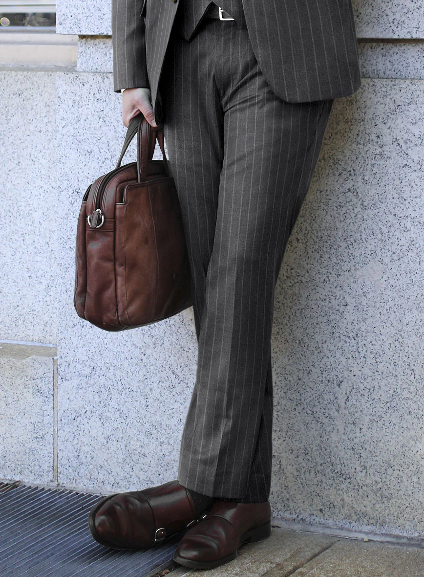 Lanificio Zegna Loop Adana Gray Stripe Wool Suit - Image 4