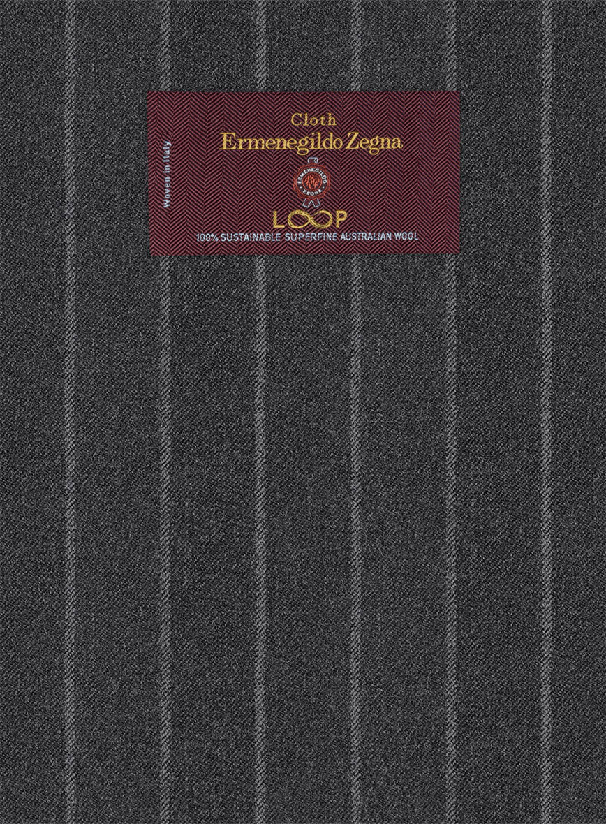 Lanificio Zegna Loop Adana Gray Stripe Wool Suit - Image 6