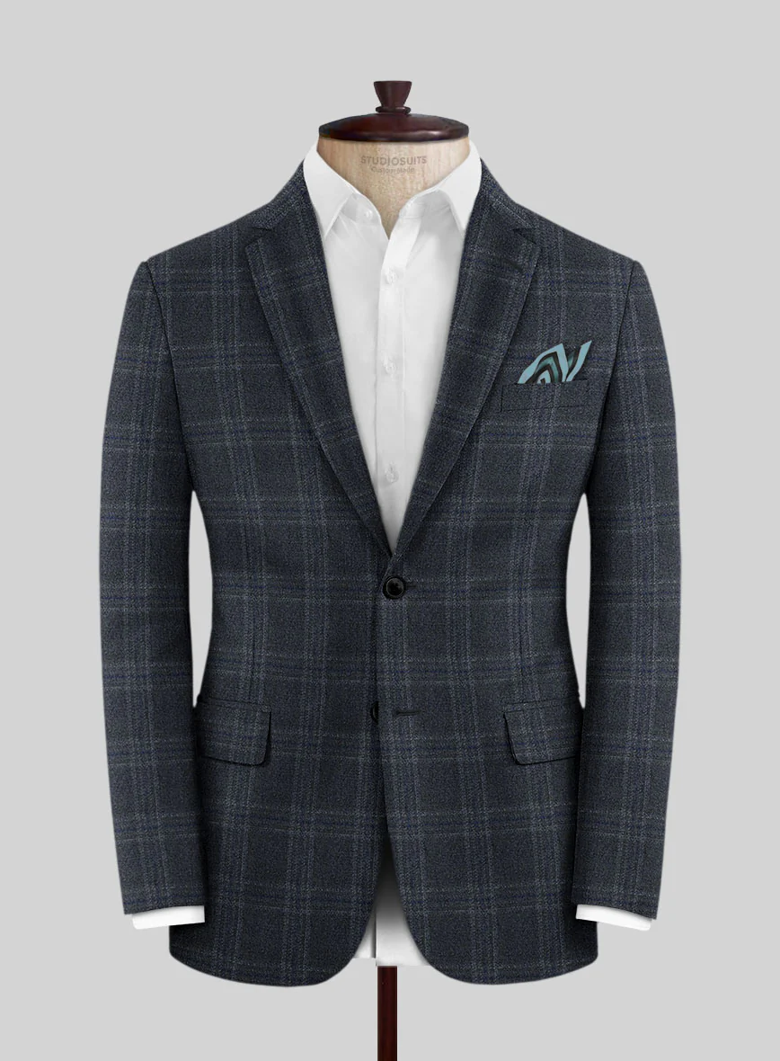 Lanificio Zegna Loop Verone Blue Checks Wool Suit - Image 3