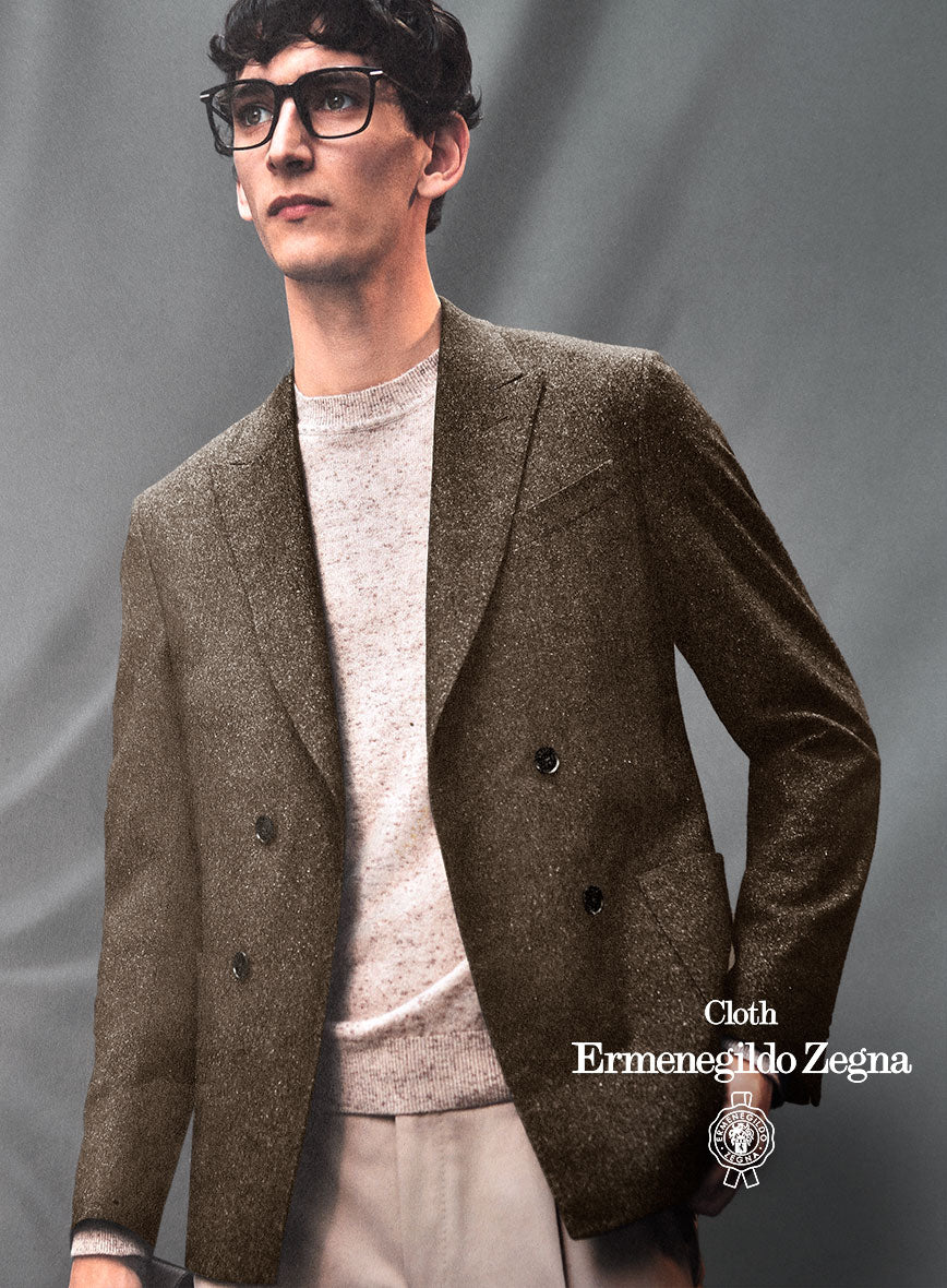 Lanificio Zegna Novara Brown Donegal Wool Jacket - Image 2
