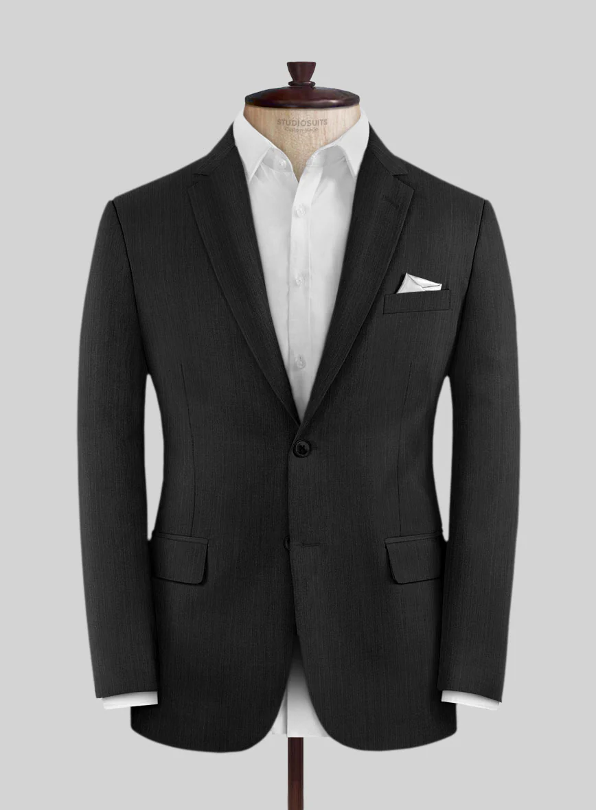 Lanificio Zegna Traveller Adiel Black Stripe Wool Suit - Image 3