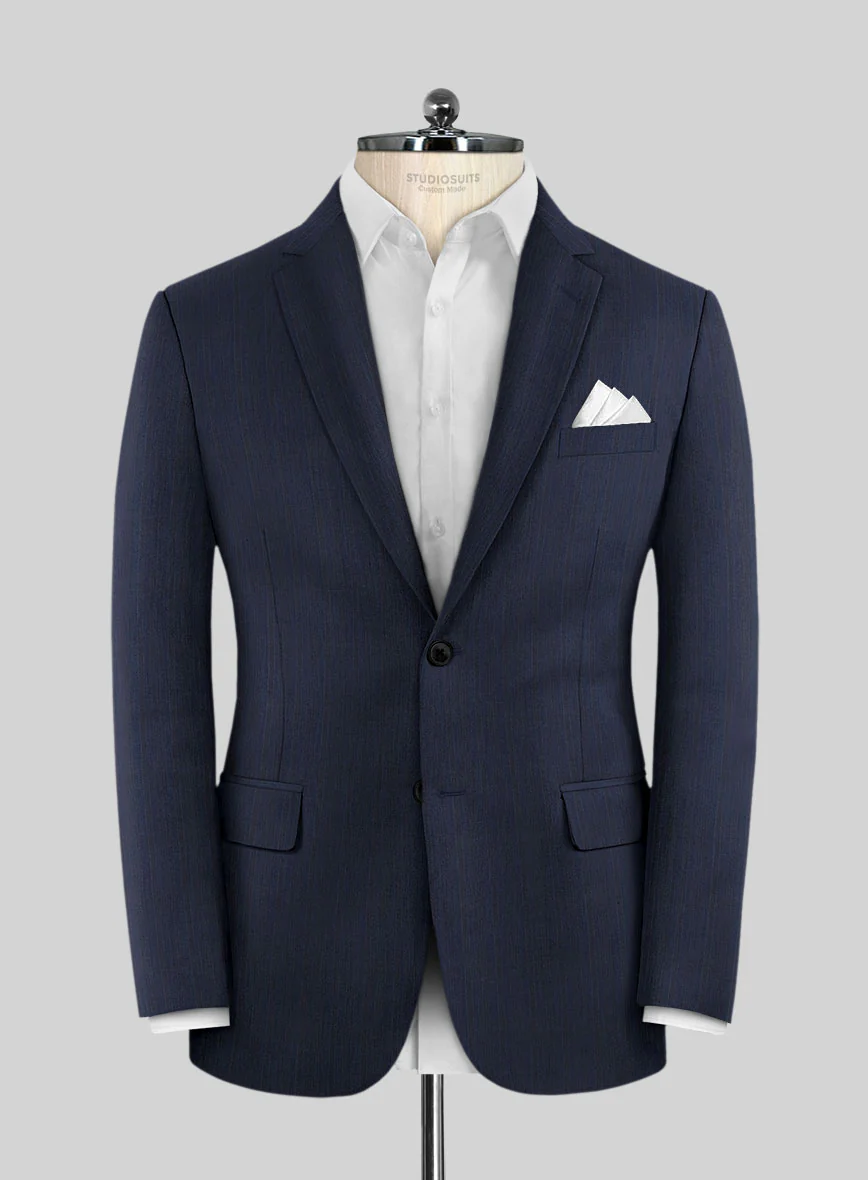 Lanificio Zegna Traveller Adiel Blue Stripe Wool Suit - Image 3