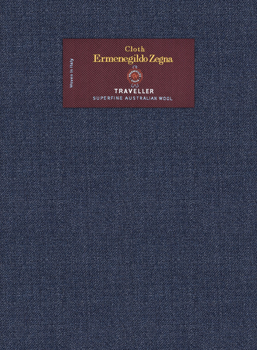 Lanificio Zegna Traveller Denim Blue Wool Pants - Image 3