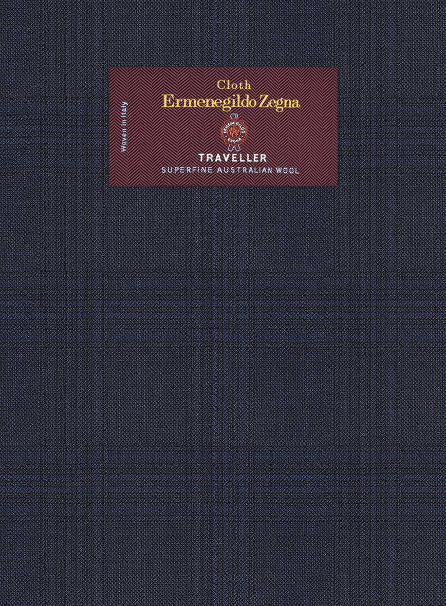 Lanificio Zegna Traveller Isai Blue Checks Wool Jacket - Image 2