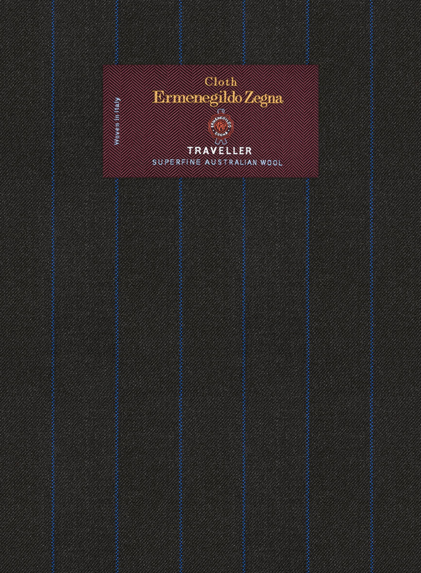 Lanificio Zegna Traveller Renar Black Stripe Wool Jacket - Image 2