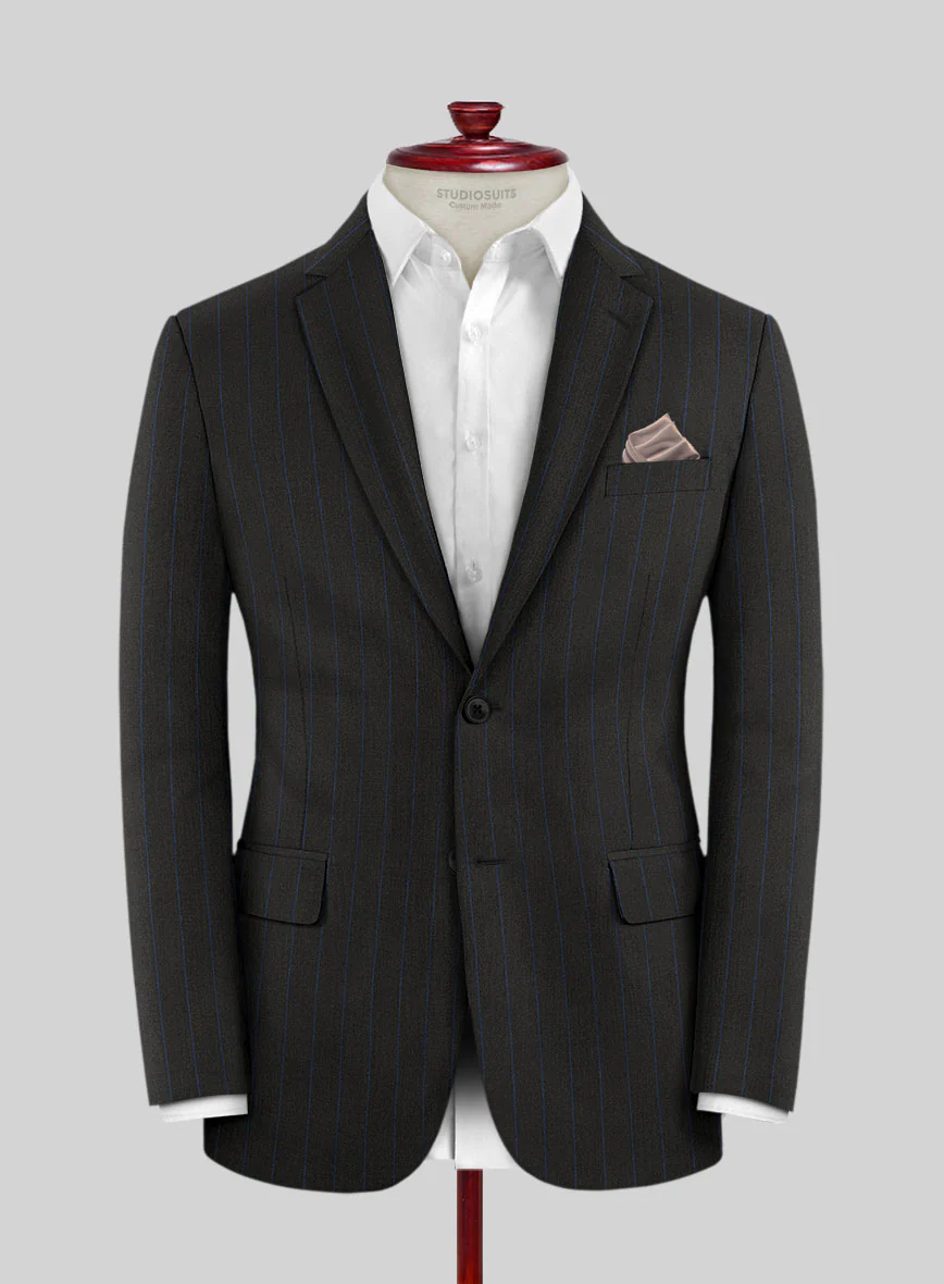 Lanificio Zegna Traveller Renar Black Stripe Wool Suit - Image 3