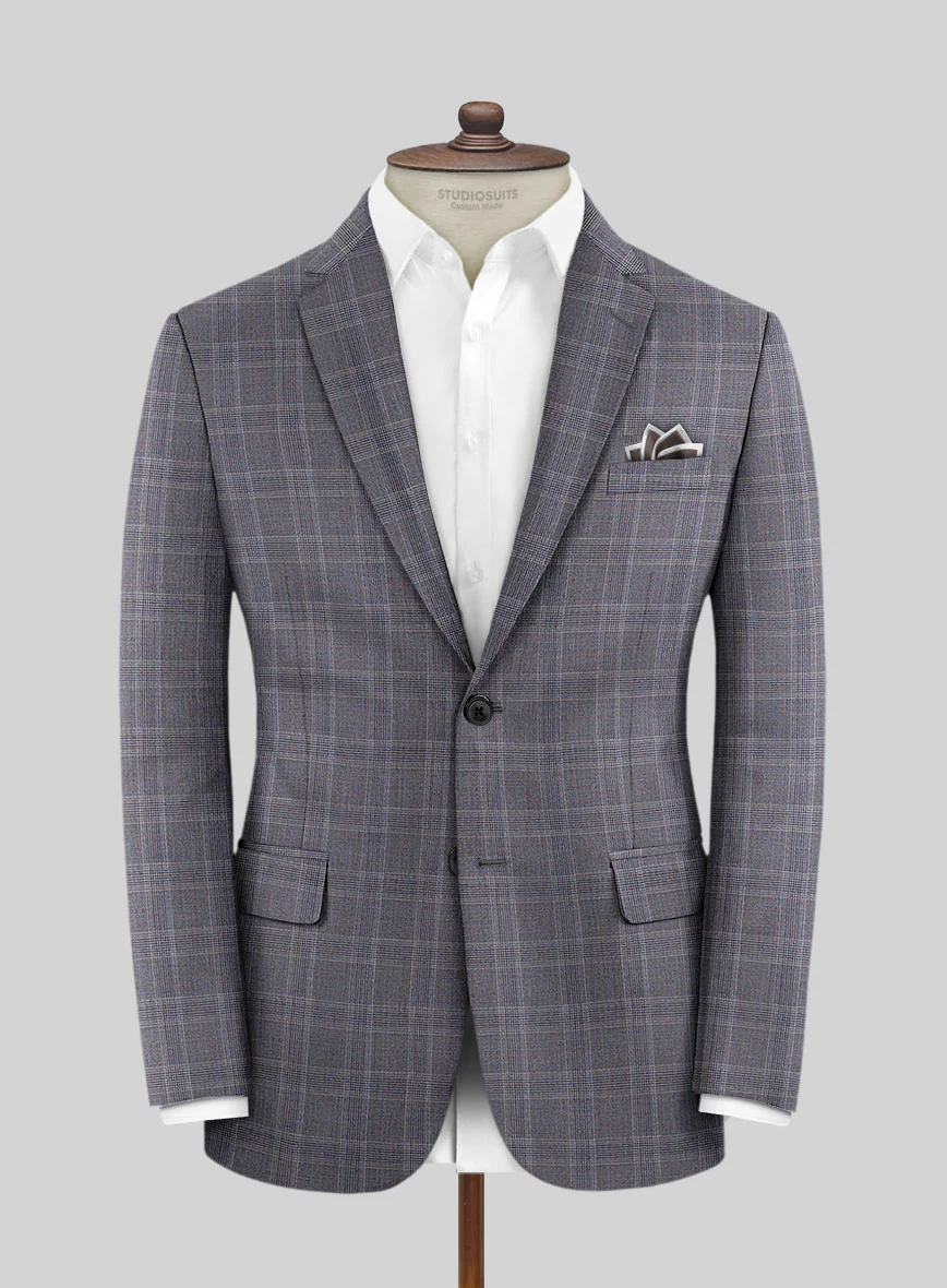 Lanificio Zegna Traveller Valen Blue Checks Wool Suit - Image 3
