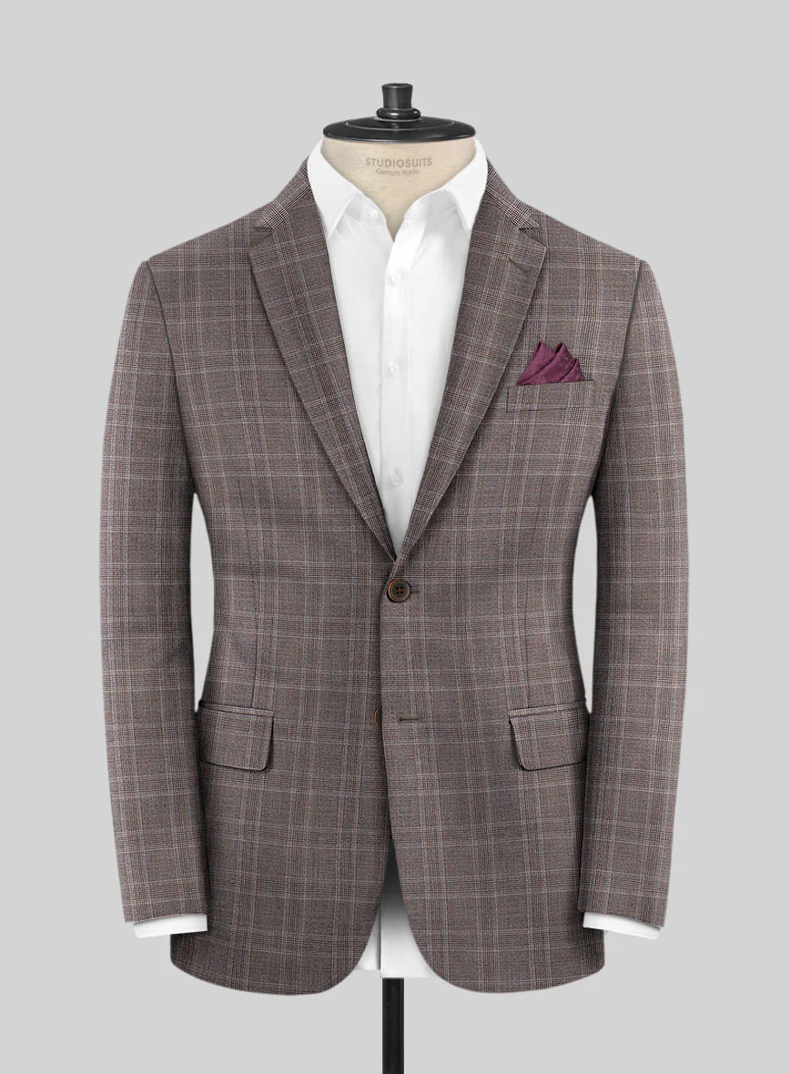 Lanificio Zegna Traveller Valen Brown Checks Wool Suit - Image 3