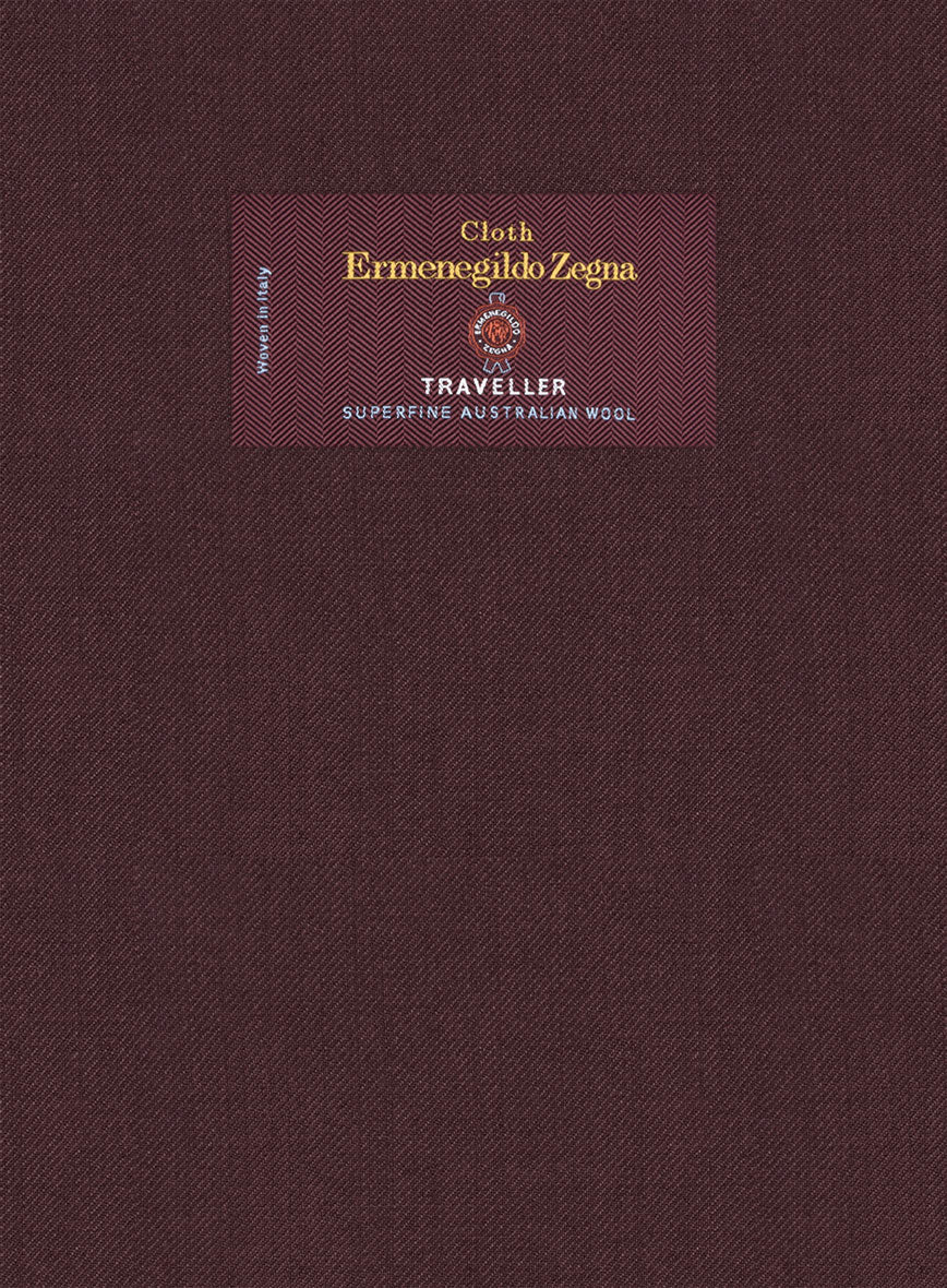 Lanificio Zegna Traveller Wine Wool Pants - Image 2