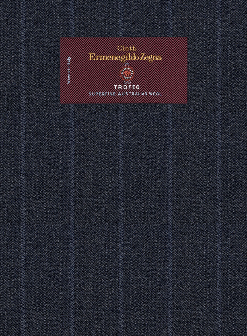 Lanificio Zegna Trofeo Alado Blue Stripe Wool Jacket - Image 2
