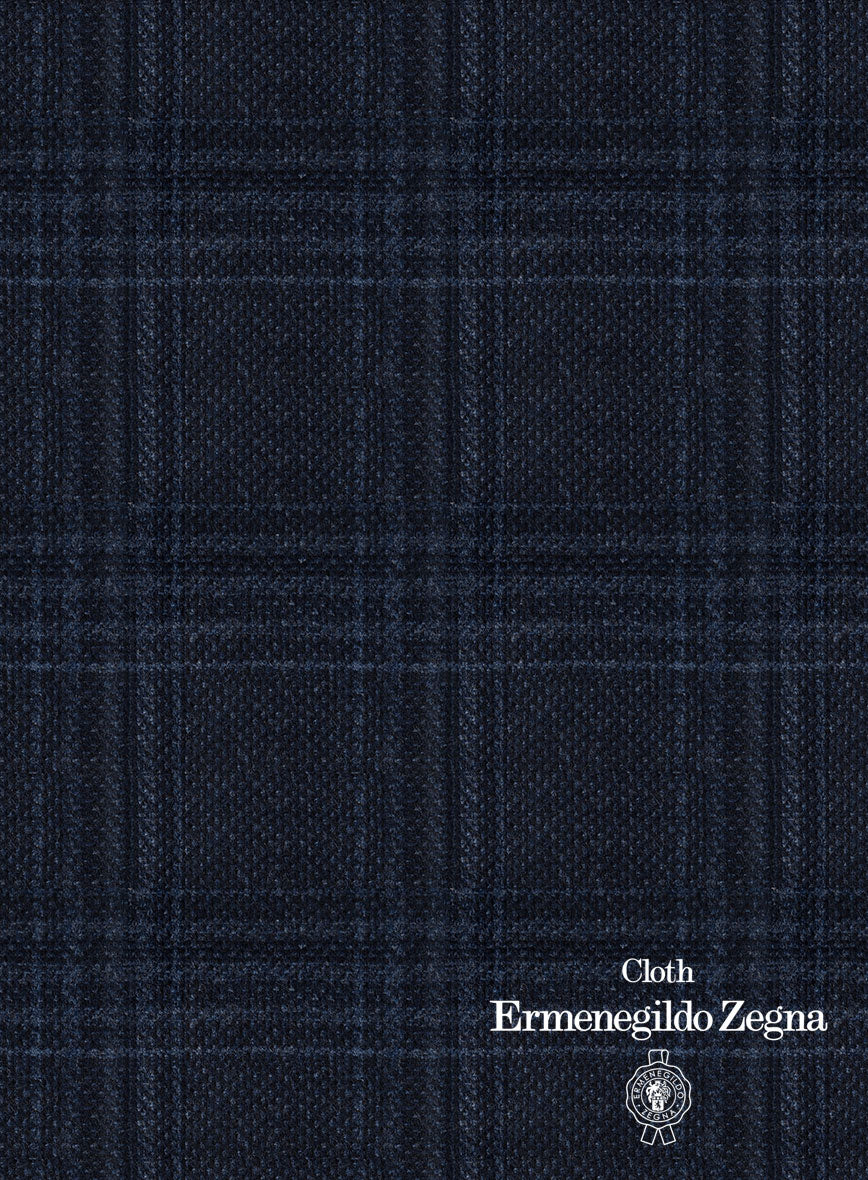 Lanificio Zegna Trofeo Blue Checks Cashmere Jacket - Image 4
