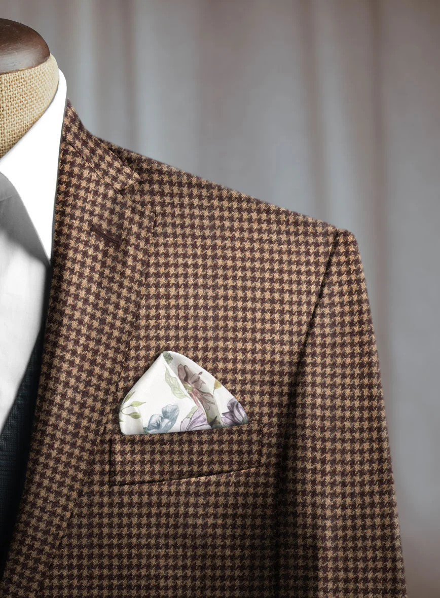 Lanificio Zegna Trofeo Brown Houndstooth Cashmere Jacket - Image 4