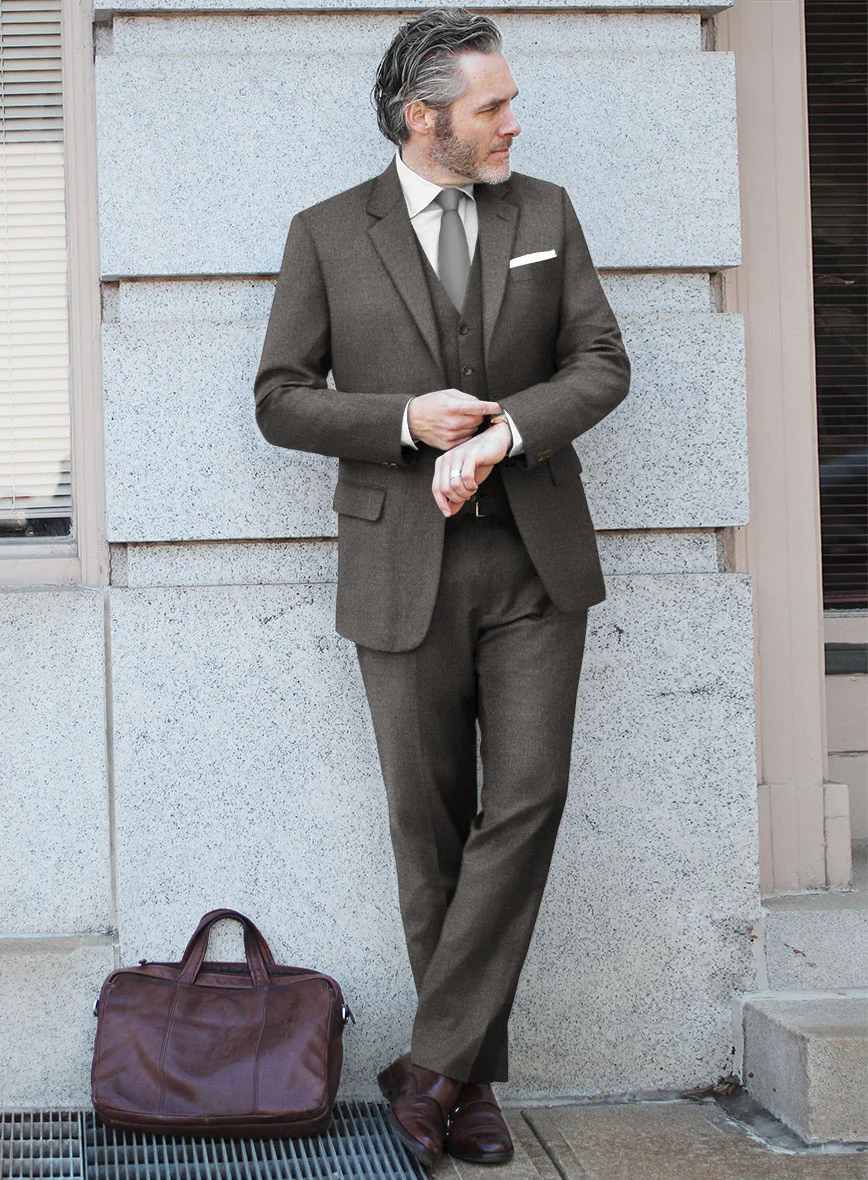 Lanificio Zegna Trofeo Couture Brown Wool Suit - Image 2