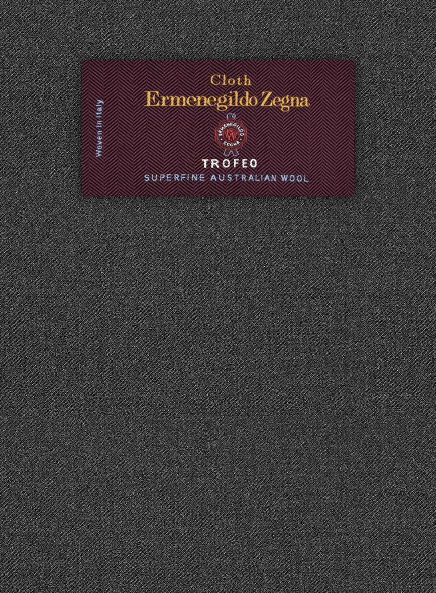 Lanificio Zegna Trofeo Dark Gray Wool Jacket - Image 2