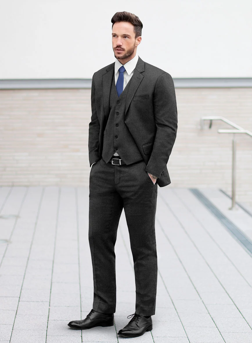 Lanificio Zegna Trofeo Dark Gray Wool Suit - Image 2