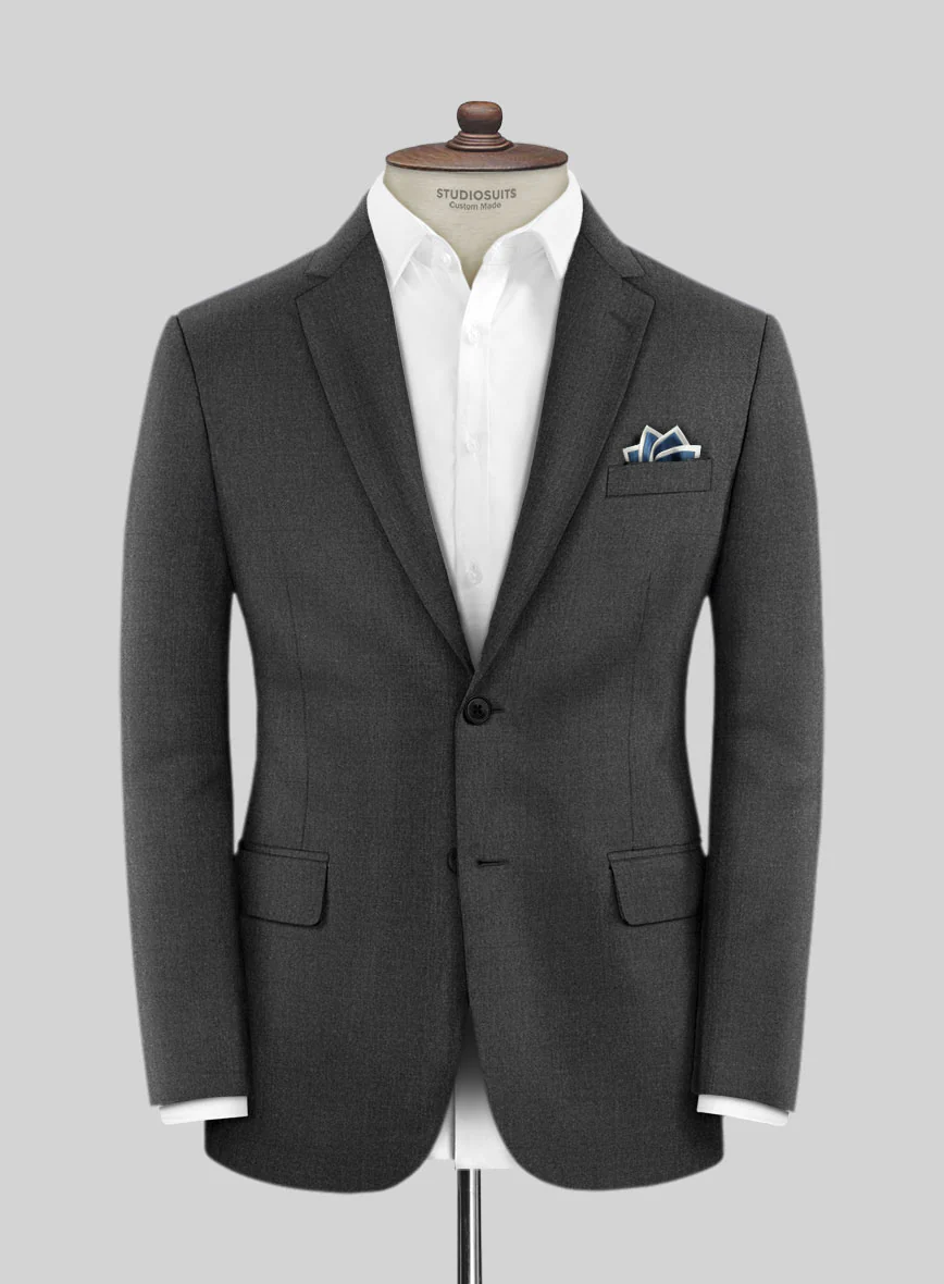 Lanificio Zegna Trofeo Dark Gray Wool Suit - Image 3