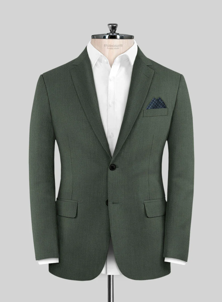 Lanificio Zegna Trofeo Dark Green Wool Suit - Image 3