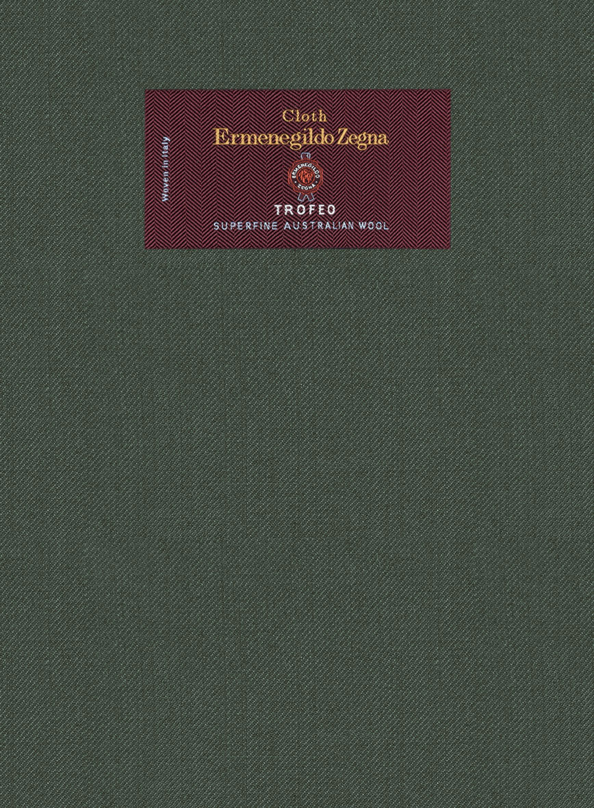 Lanificio Zegna Trofeo Dark Green Wool Suit - Image 6