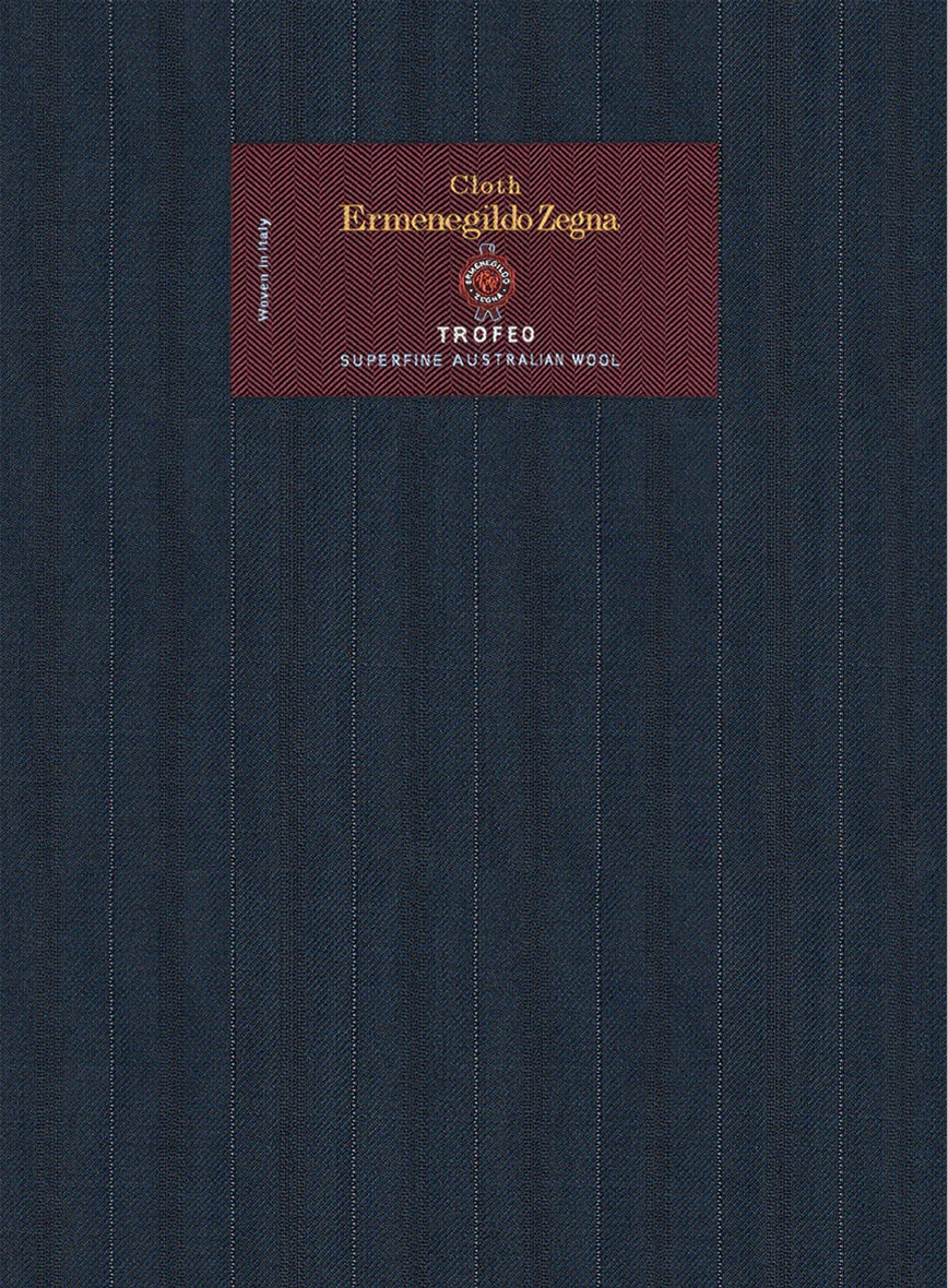 Lanificio Zegna Trofeo Dexi Blue Stripe Wool Suit - Image 5
