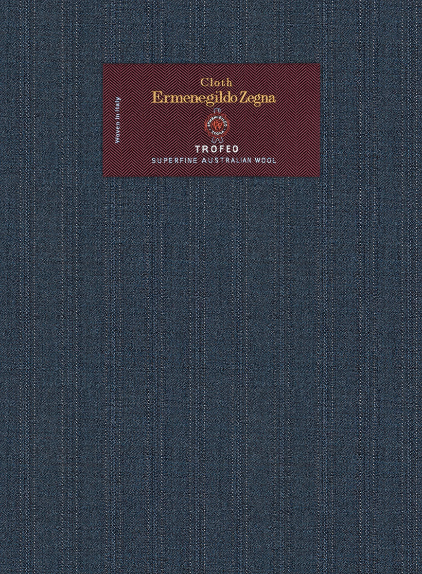Lanificio Zegna Trofeo Dexi Regal Blue Stripe Wool Jacket - Image 2