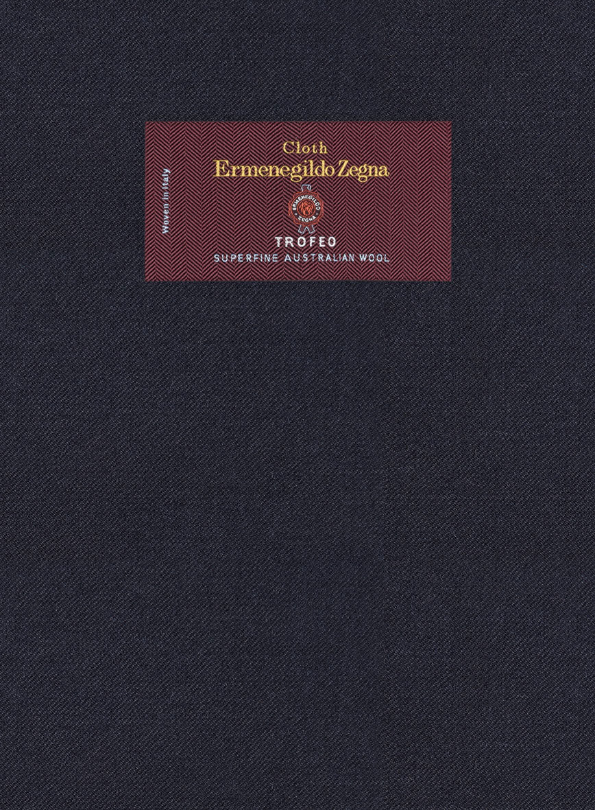 Lanificio Zegna Trofeo Ebony Blue Wool Jacket - Image 2