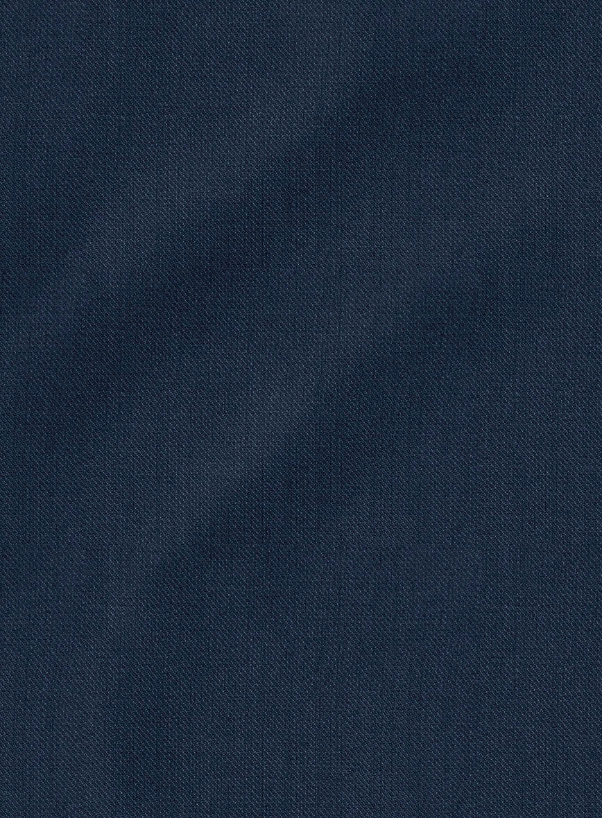 Lanificio Zegna Trofeo Flat Blue Wool Pants - Image 4