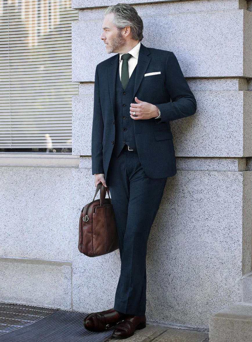 Lanificio Zegna Trofeo Flat Blue Wool Suit - Image 2