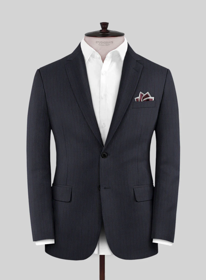 Lanificio Zegna Trofeo Ifrain Blue Stripe Wool Suit - Image 3