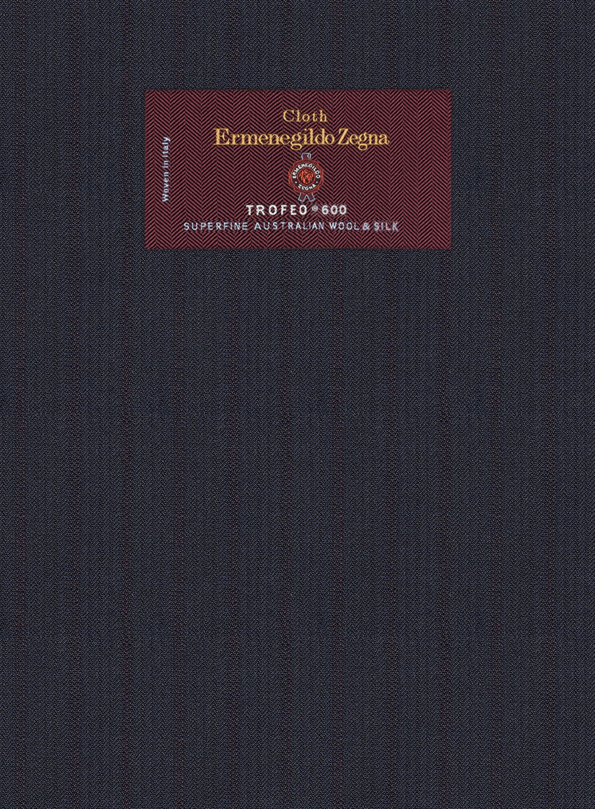 Lanificio Zegna Trofeo Ifrain Blue Stripe Wool Suit - Image 6