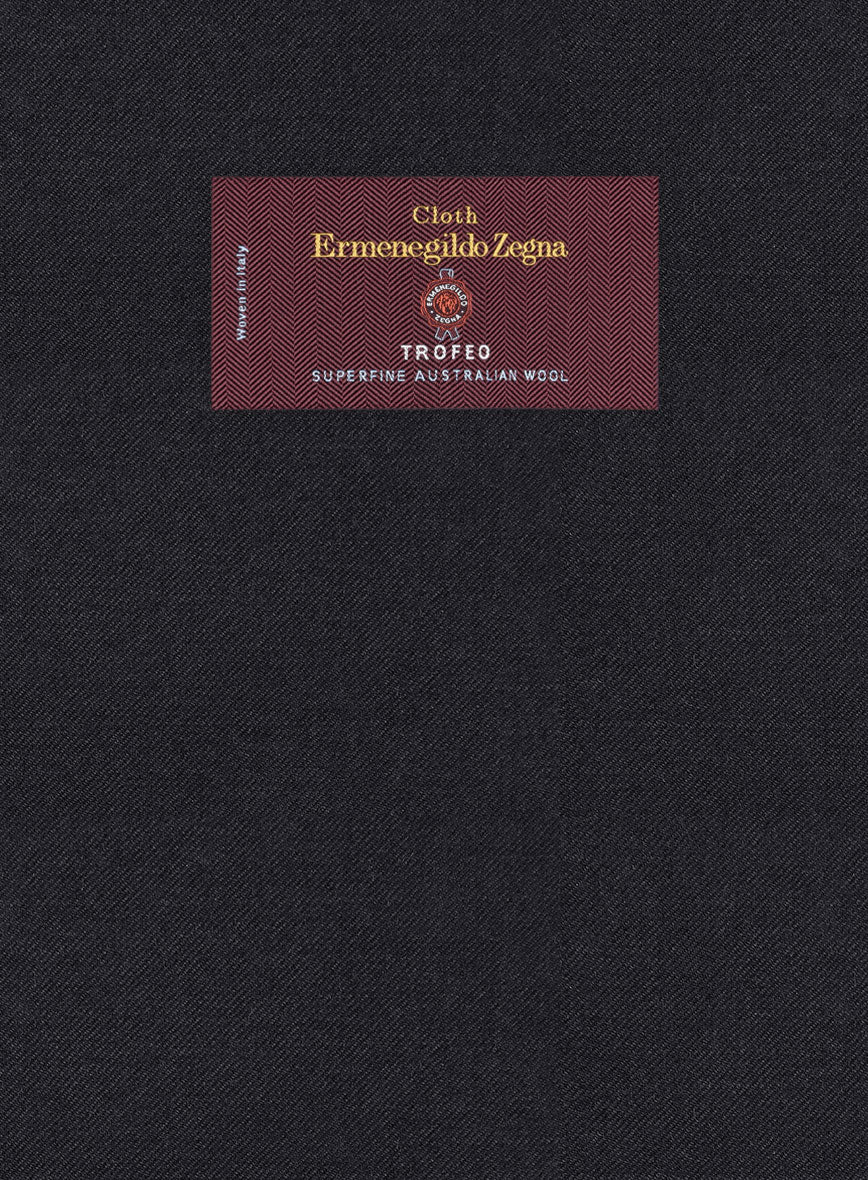 Lanificio Zegna Trofeo Jagur Blue Wool Pants - Image 4