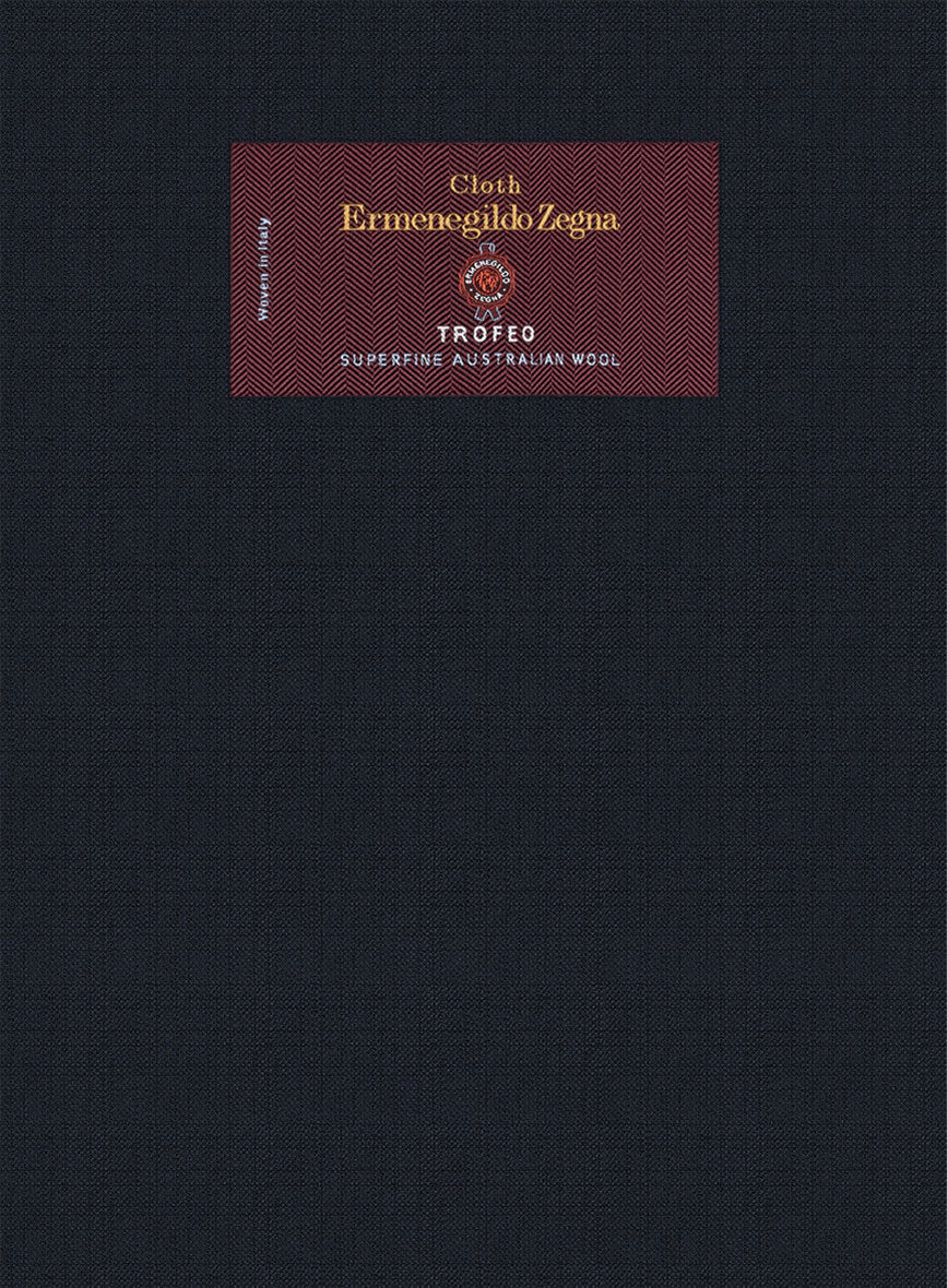 Lanificio Zegna Trofeo Jolge Blue Checks Wool Pants - Image 4