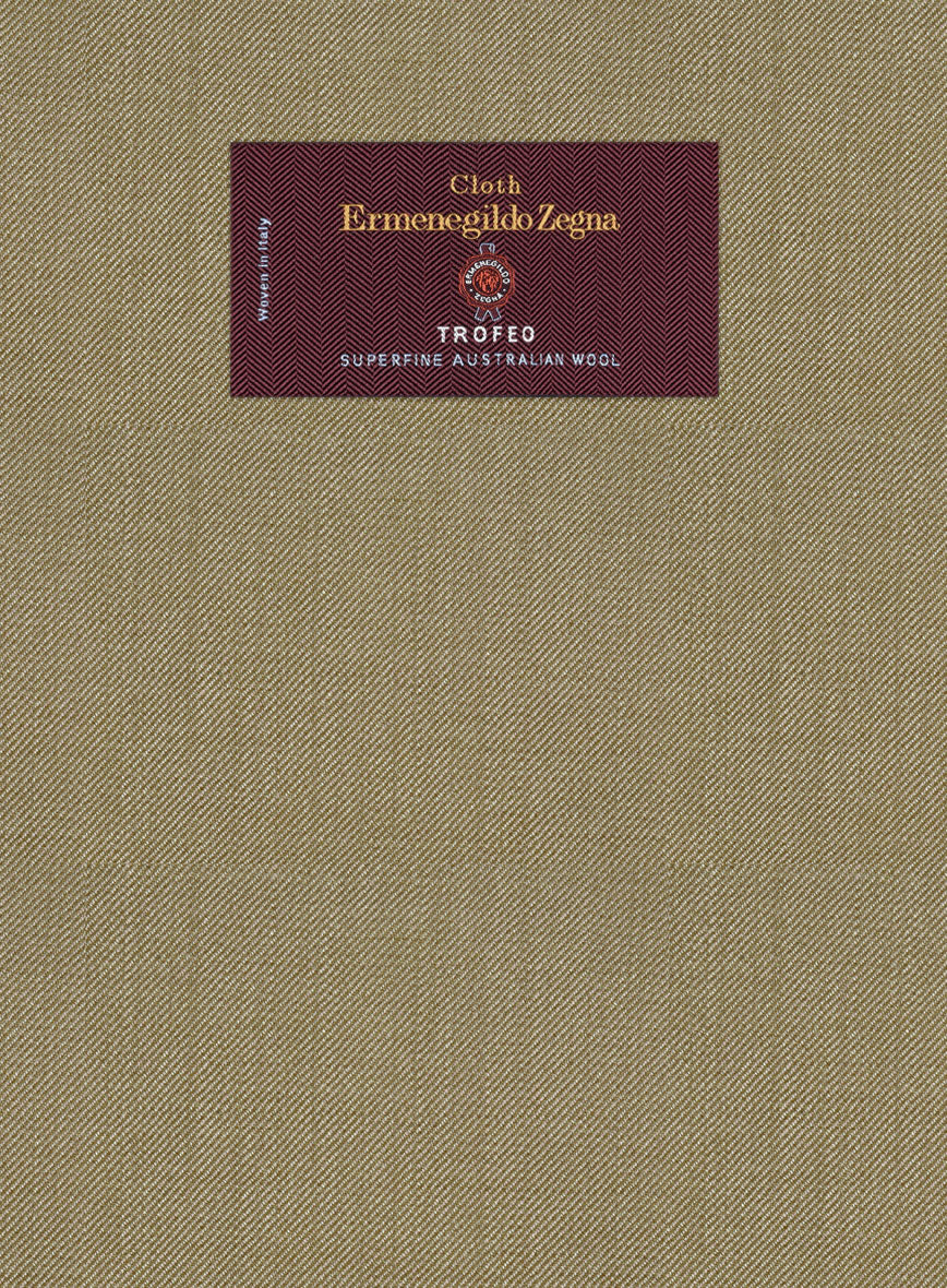 Lanificio Zegna Trofeo Khaki Wool Jacket - Image 3